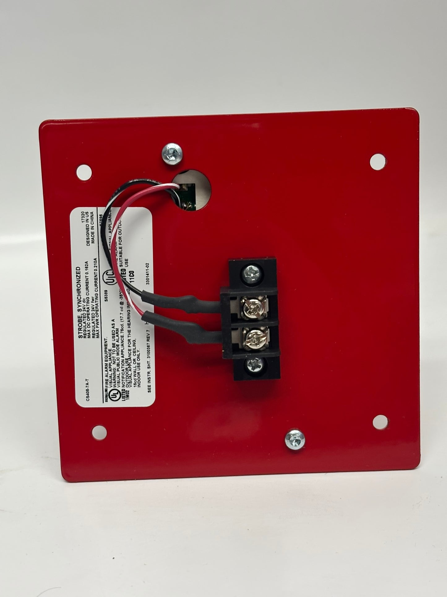 Edwards CS405-7A-T Strobe with Terminals, 24V DC, Red