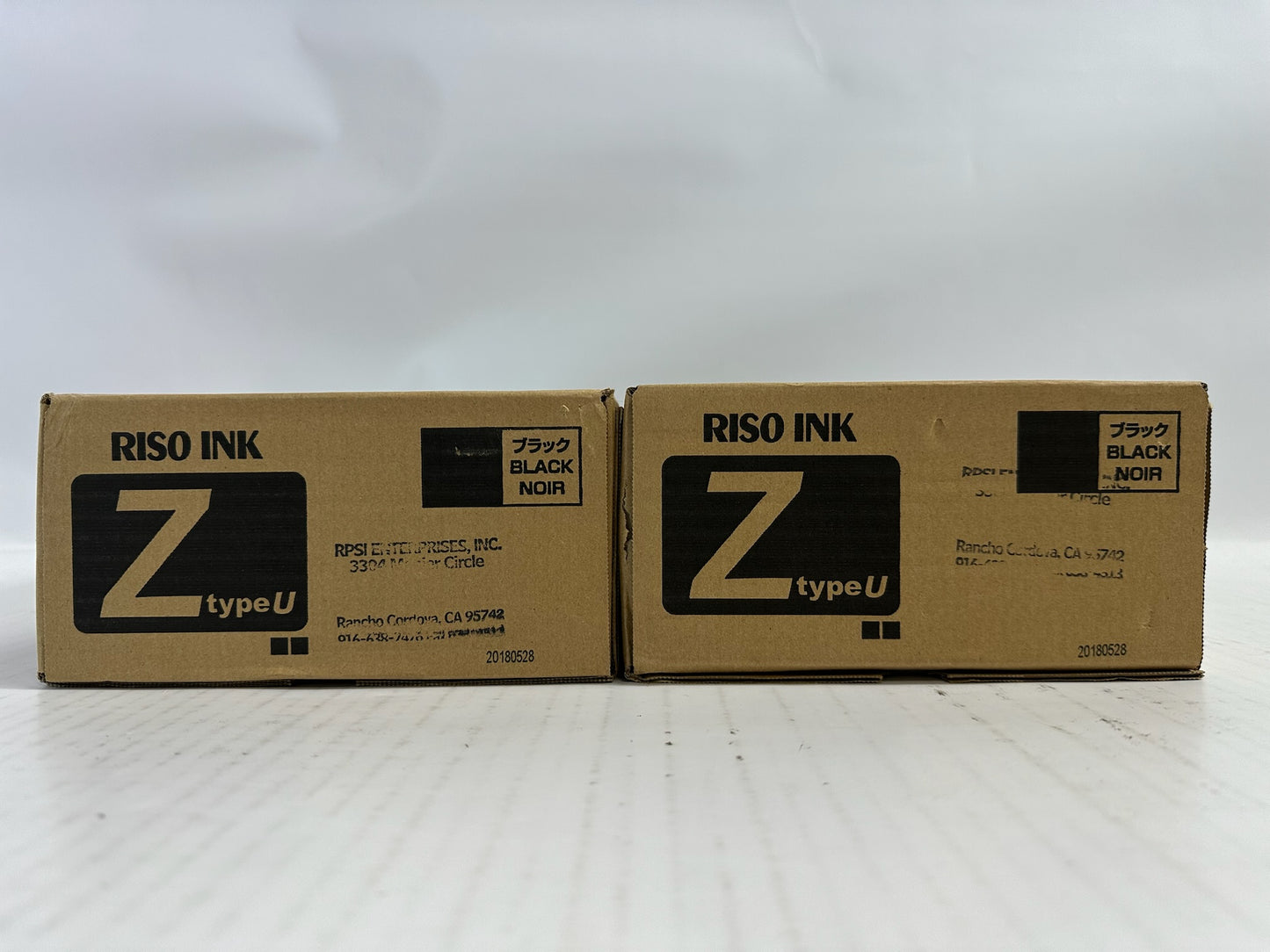 2 New Genuine Riso EZ 220,MZ 790 Black Ink S-7605 Z type U (Same Day Shipping)