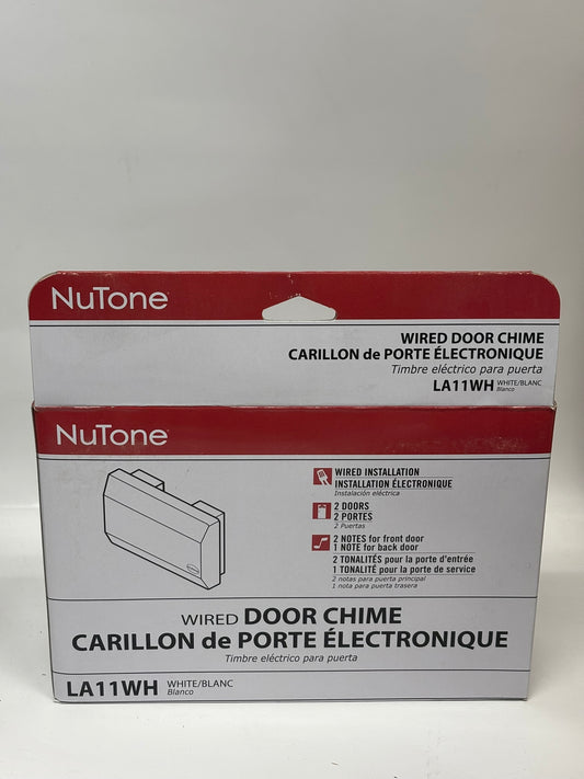 NuTone LA11WH Decorative Wired Doorbell, 2-Note Surface Mount, 16 Volt