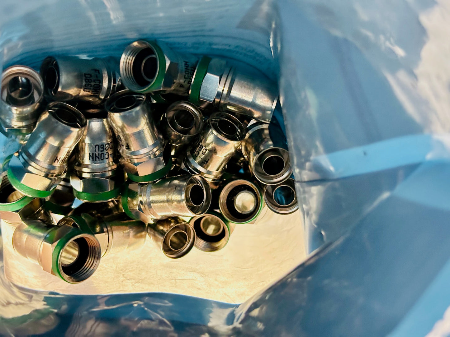 42 Pk Belden DB6U RG-6 Double Bubble F-Type Compression Connector