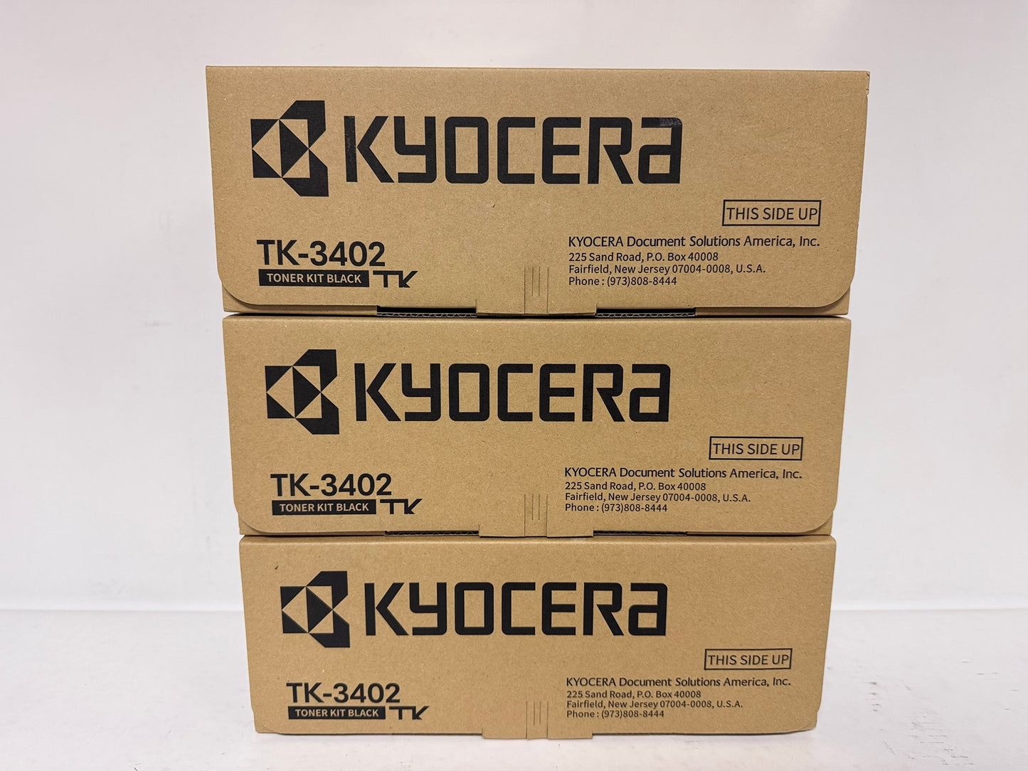 3 OEM Kyocera ECOSYS MA4500ifx,MA4500ix,PA4500x Black Toners TK-3402K,1T0C0Y0US0
