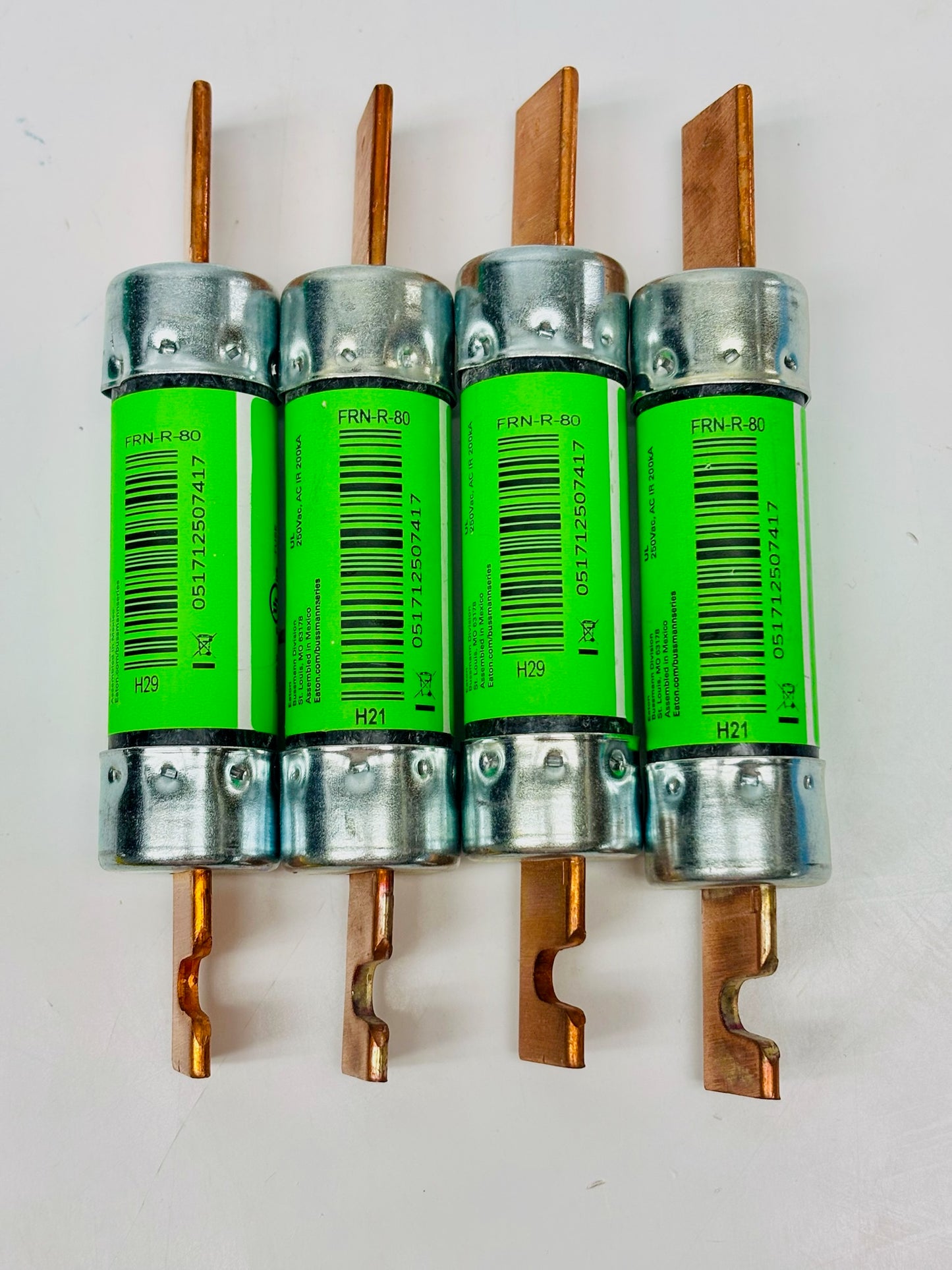 4Pk  Eaton FRN-R-80 Bussmann Fusetron Class RK5 Fuses