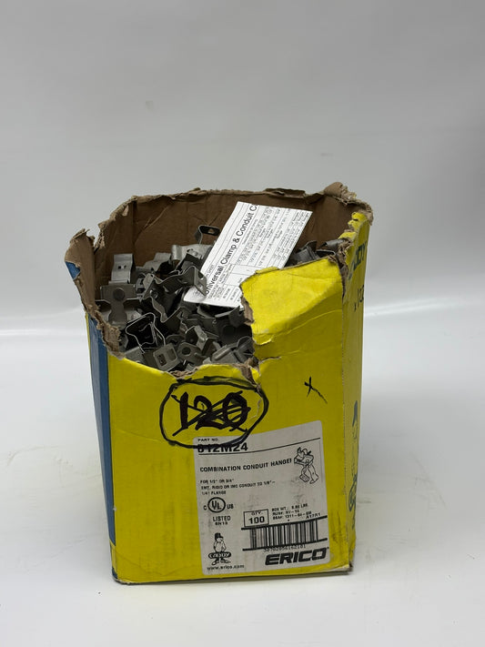111 Pack Caddy 812M24 EM-M Conduit/Pipe to Flange Clip, Spring St. 1/2", 3/4" EMT, 1/8"–1/4" Flange