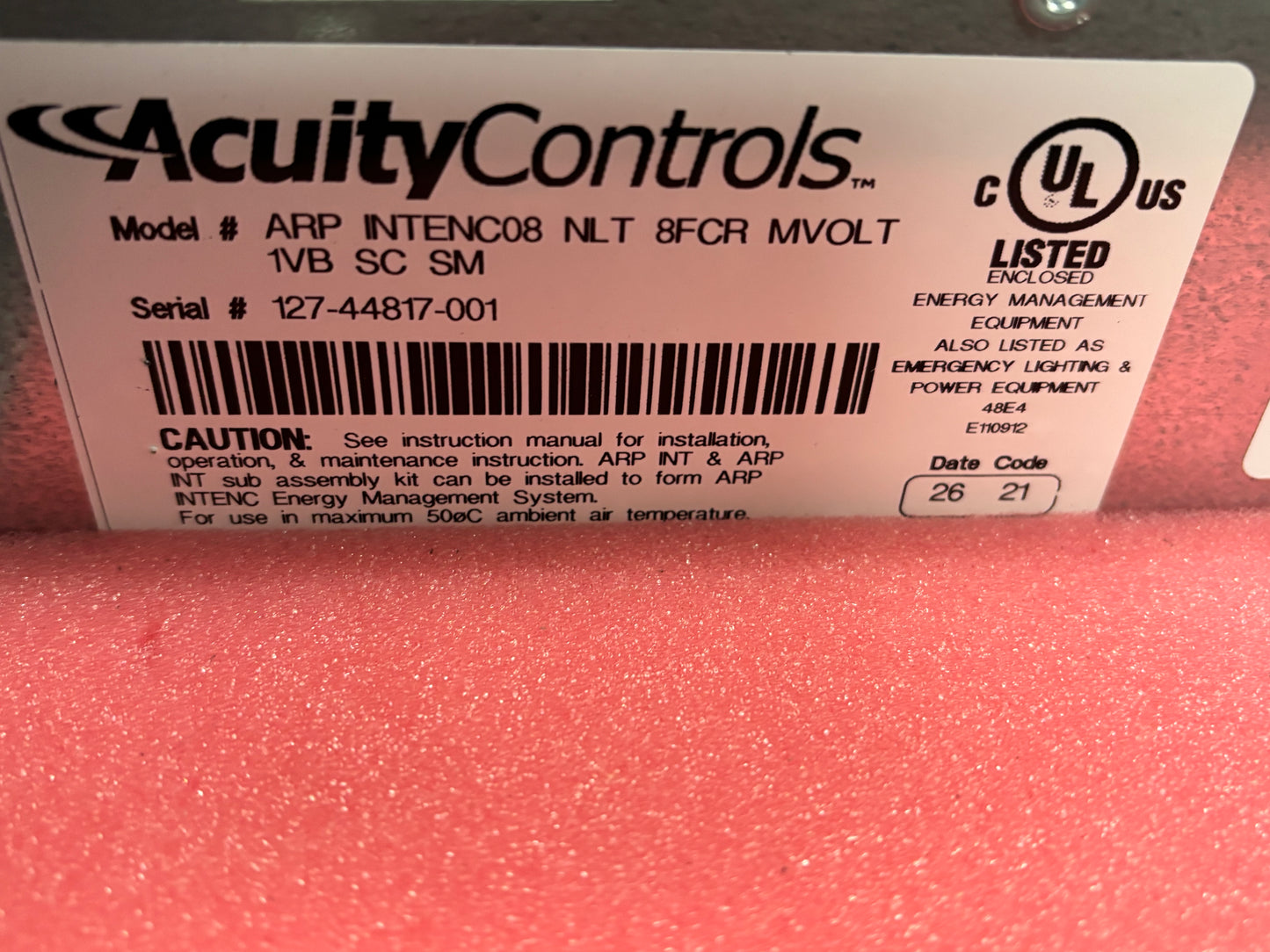 ACUITY CONTROLS ARP INTENC08 NLT 8FCR MVOLT 1VD SC SM