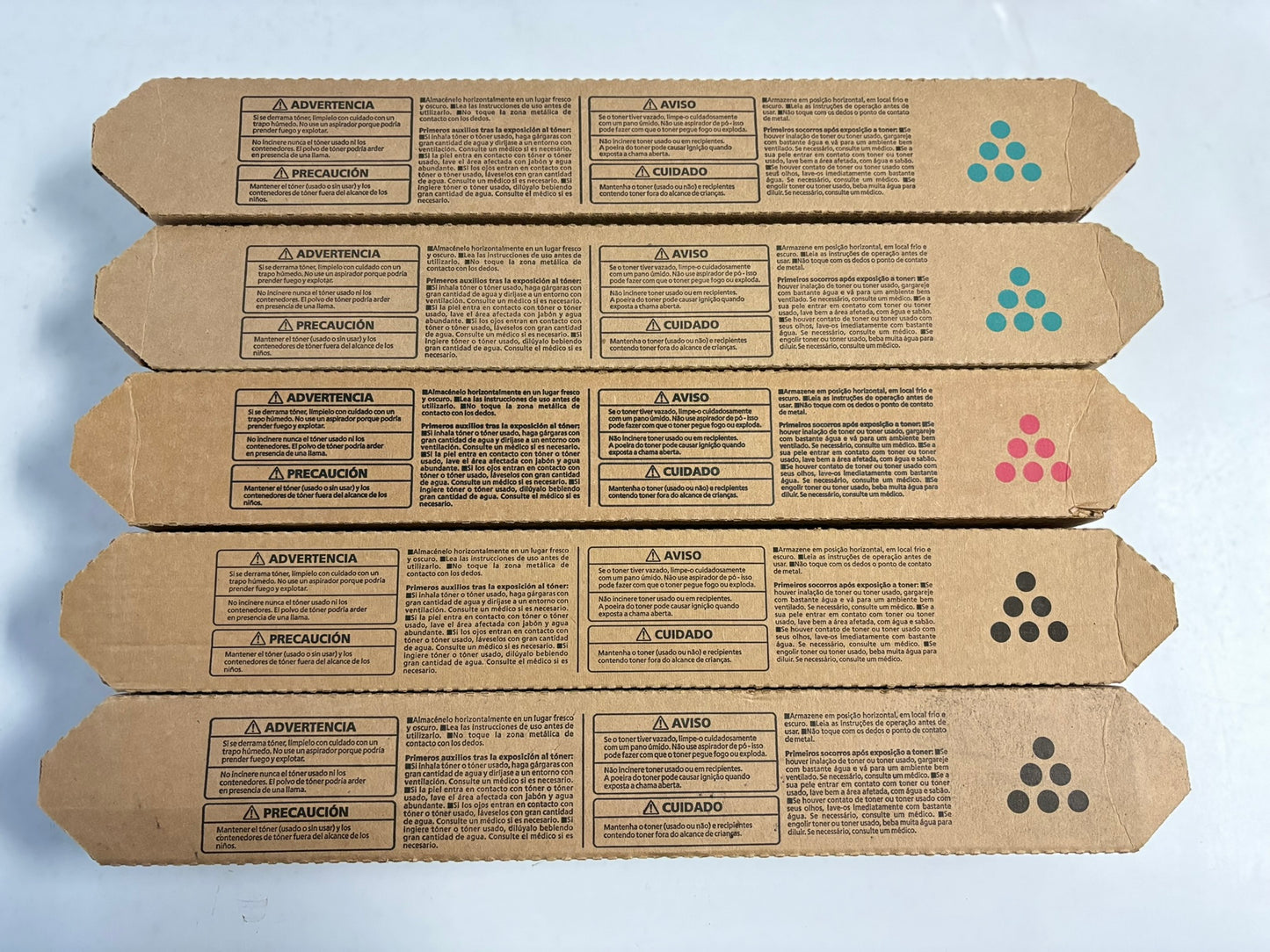 5 OEM Ricoh Aficio MP C305, C305H CCMKK Toners 842122, 842121, 842119