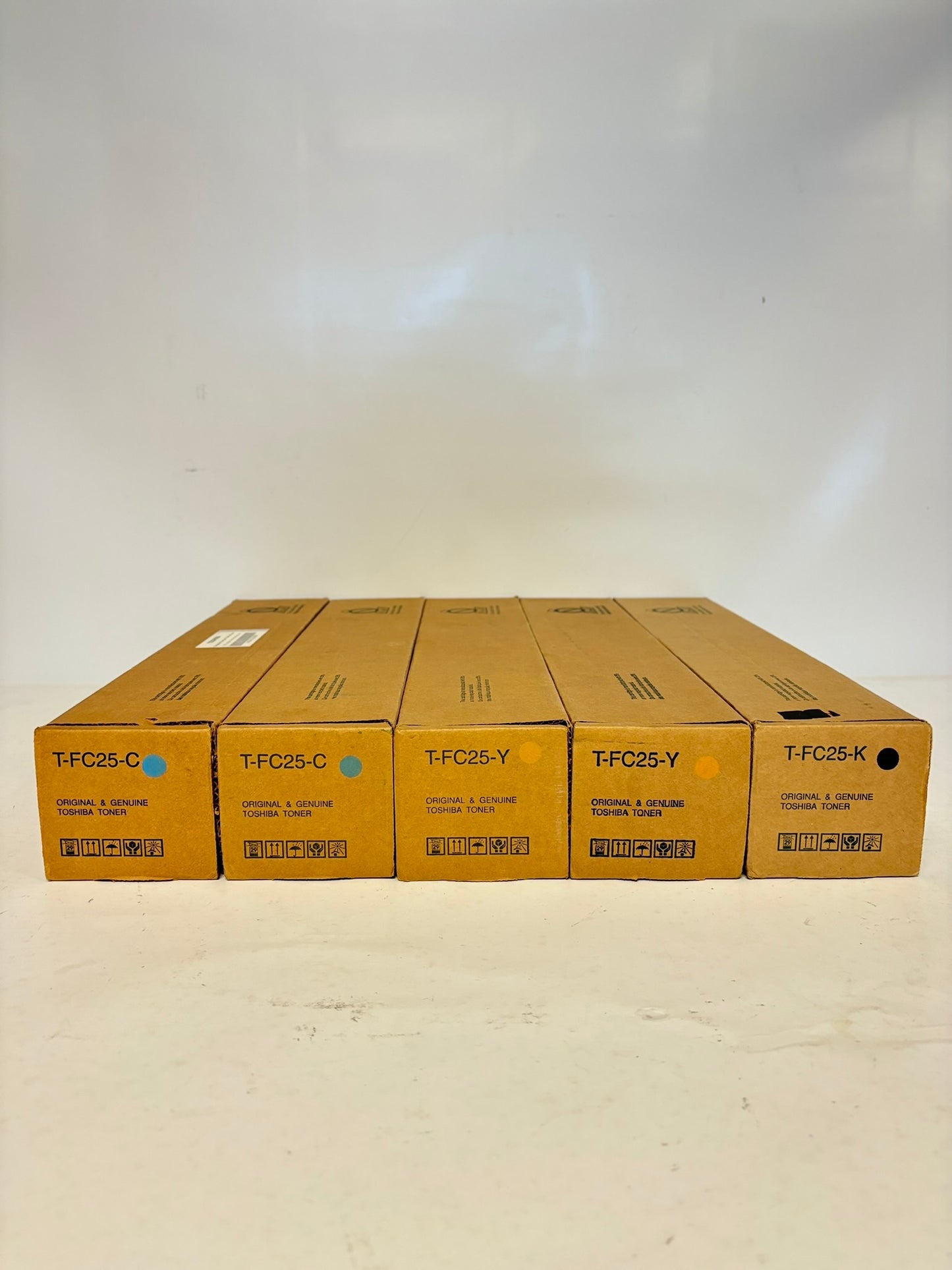 5 OEM Toshiba eSTUDIO 2040C,2540C,3540C,4540C T-FC25 CCYYK Toners (No Magenta)
