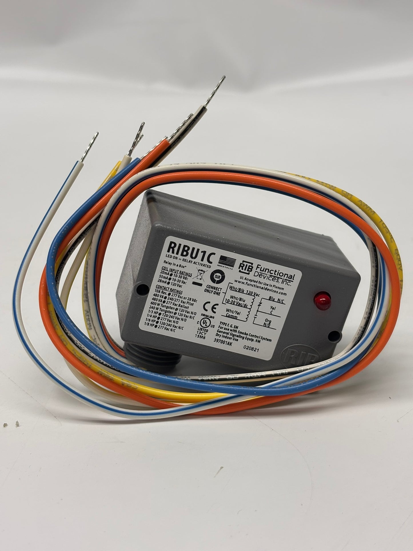 3 Pack RIB RIBU1C Enclosed Relay 10Amp SPDT 10-30Vac/dc/120Vac