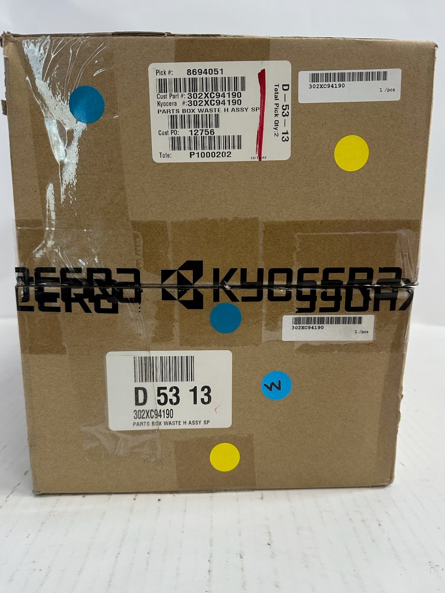2 Genuine Kyocera TASKalfa 4054ci,5054ci,6054ci Waste Toner Container 302XC9419