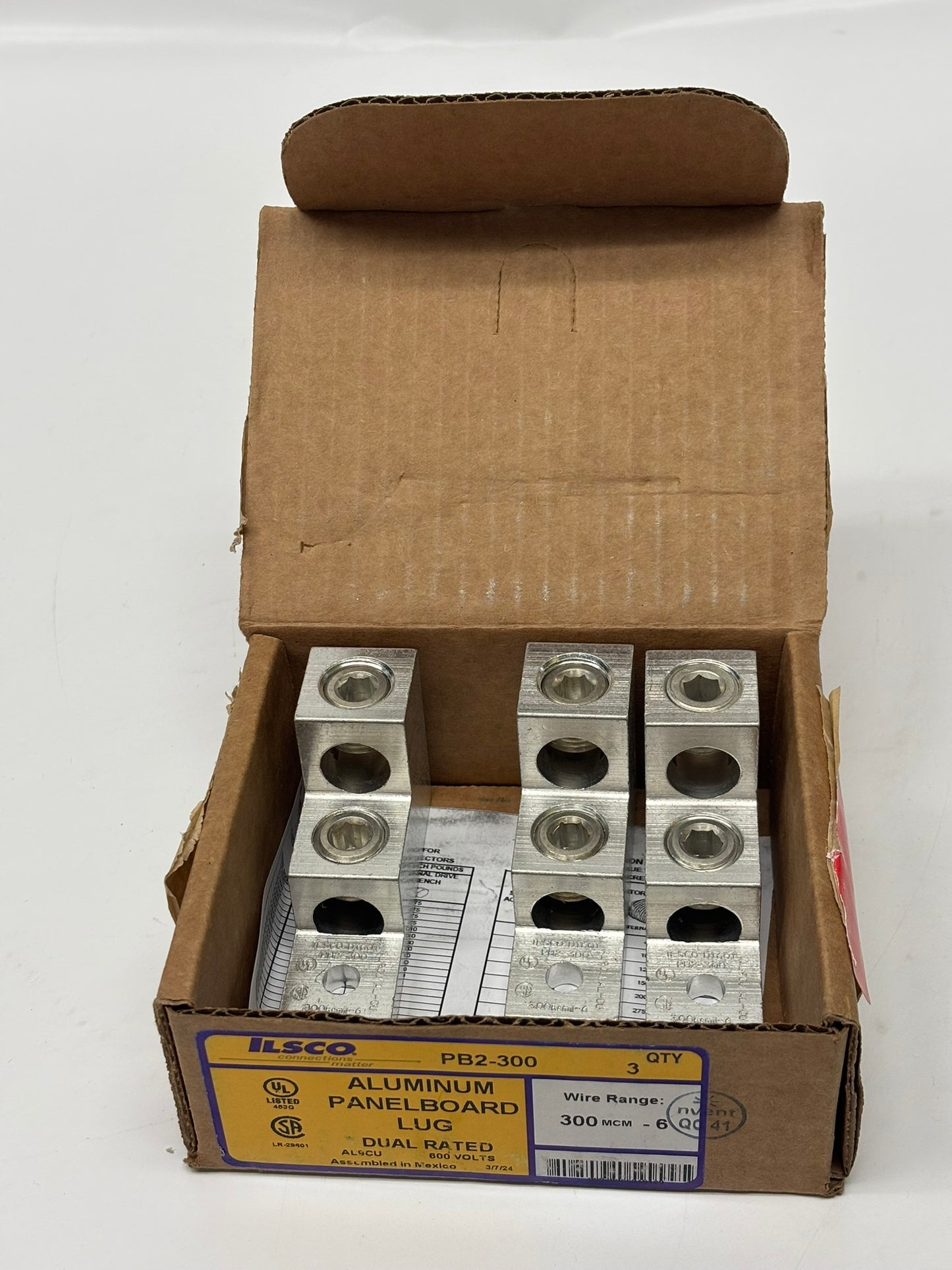 3 Pack Ilsco PB2-300 Mechanical Terminal