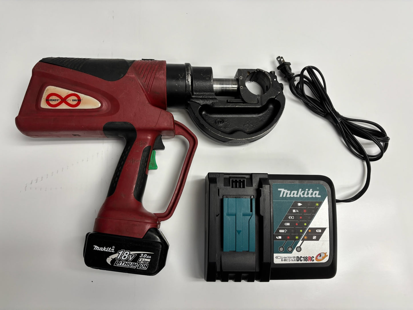 Burndy PAT-750-LI 12 Ton Hydraulic Crimp Tool (3.0AH Battery and Charger)