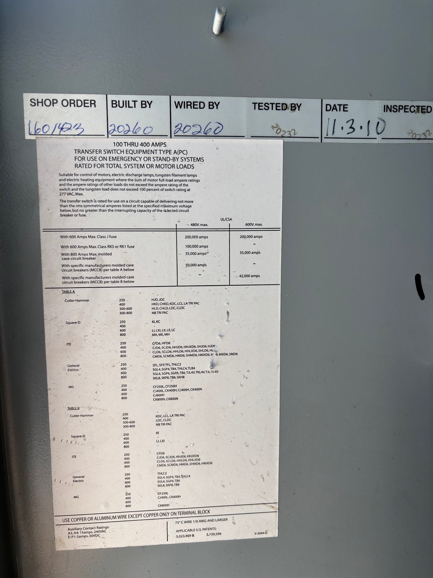 GE Zenith Controls 100amp Transfer Switch Cat# ZB4sb0121-57e601x  1 phase 480V