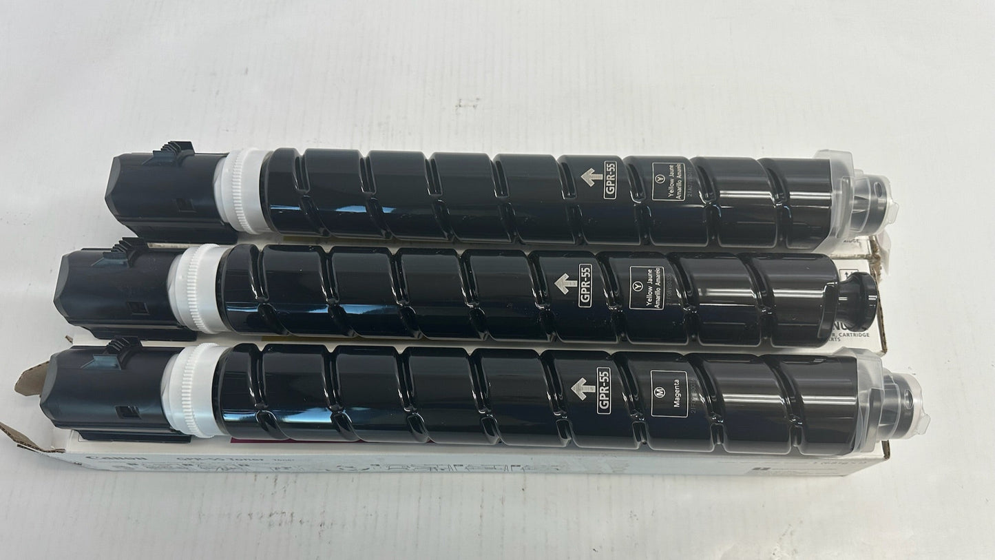 3 Open Genuine Canon IR C5535,C5540 GPR55, GPR-55 Magenta and Yellow Toners