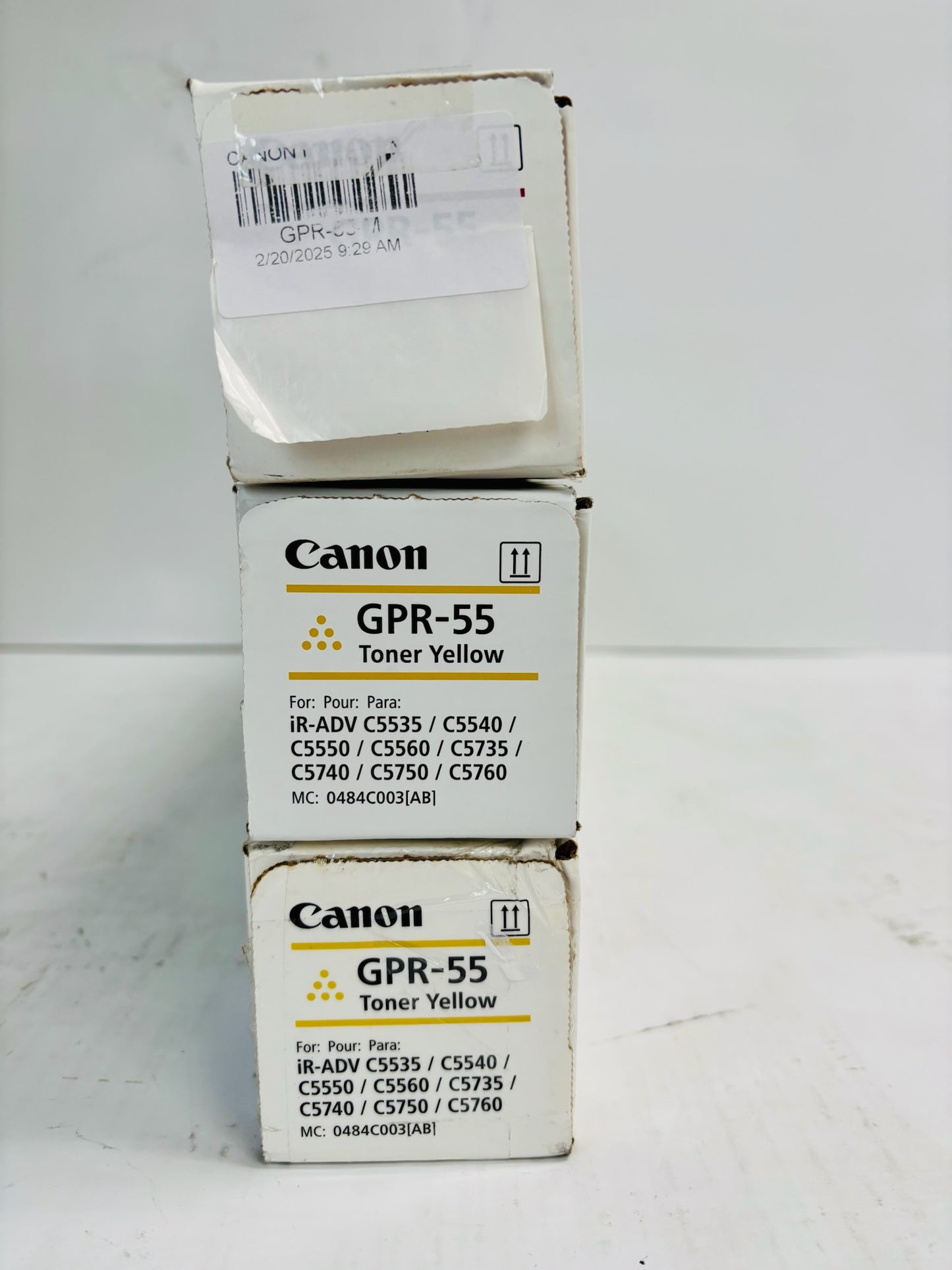 3 Genuine Canon iR C5535,C5540,C5550,C5560i Magenta & Yellow Toners GPR-55