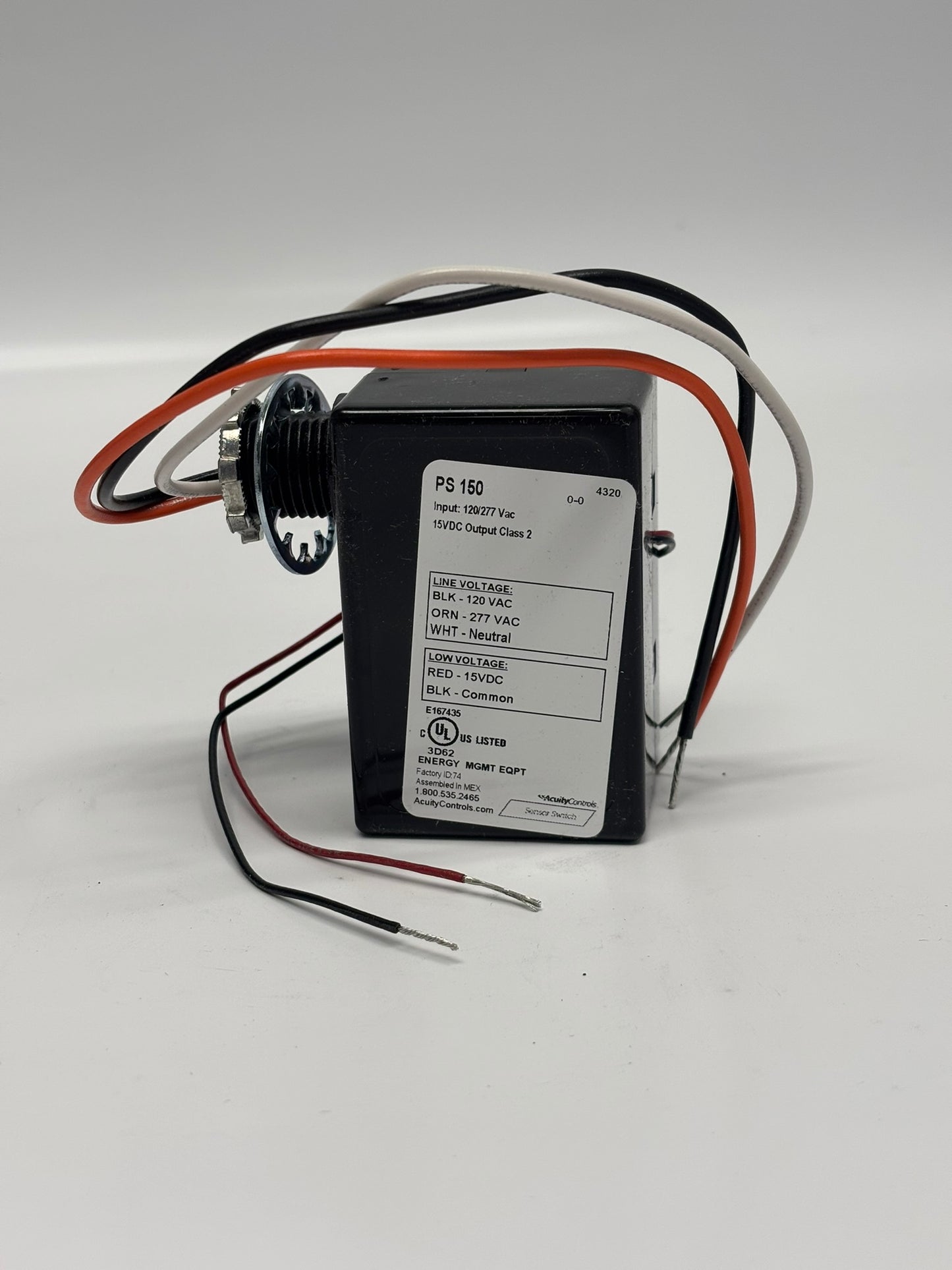 Acuity Controls Sensor Switch NPOD GFX WH + PS-150 nPOD GFX Graphic Wall Pod, 120/277 VAC, 60 mA