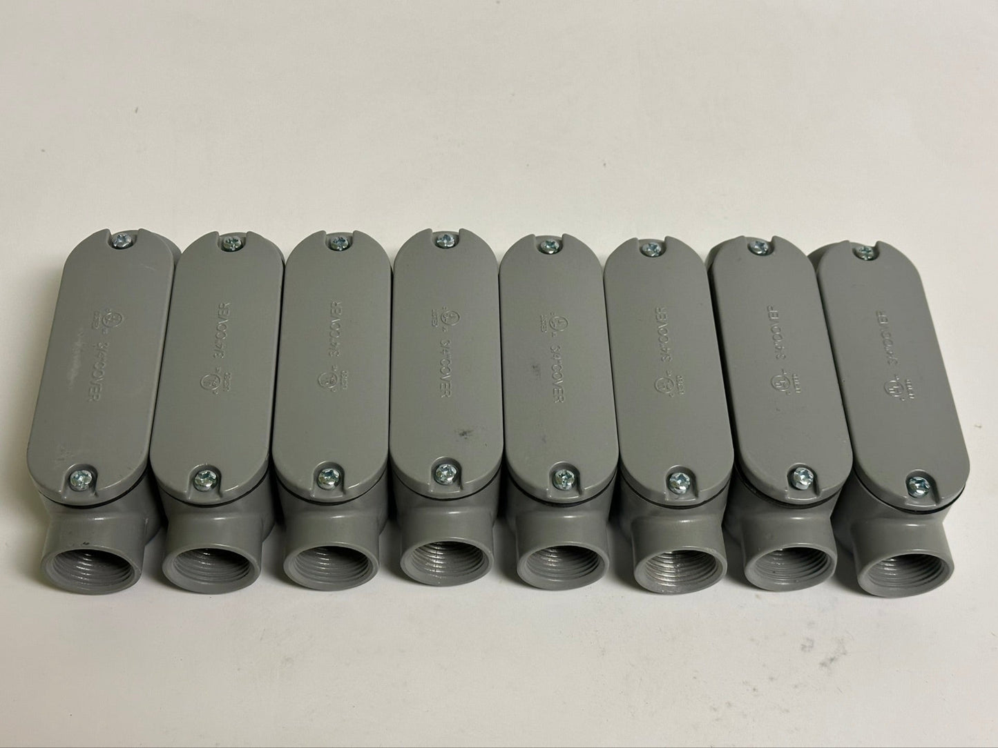 8-Pack Orbit C-75A 3/4" Threaded Conduit Body, Die-Cast Aluminum, Watertight Seal