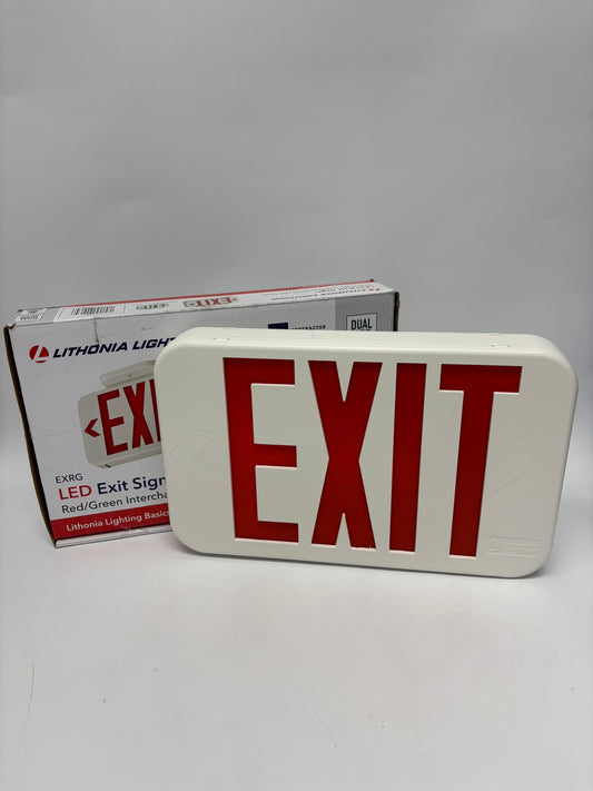 Lithonia Lighting Contractor Select LQM 12" LED Exit Sign LQM-SW3R 120/277 EL N M6