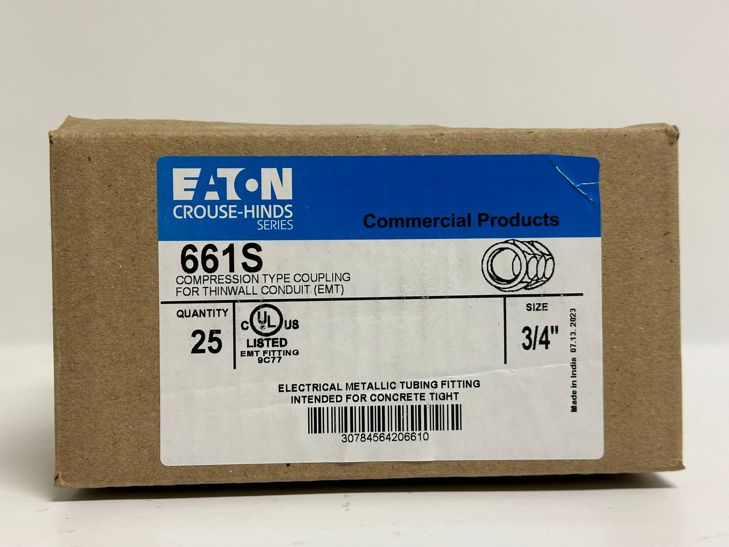 50-Pack Eaton 661S Compression Type Coupling, 1" for Rigid/IMC Conduit, Zinc Plated