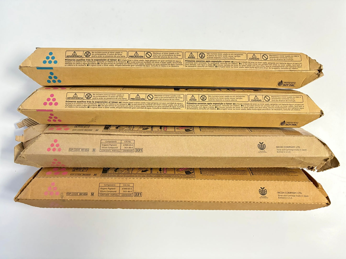 4 OEM Ricoh MP C5501,C9155,LD655C,C5050,LD550C CMMM Toner 842501,841454,842500
