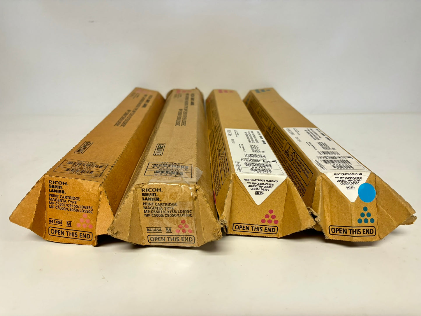 4 OEM Ricoh MP C5501,C9155,LD655C,C5050,LD550C CMMM Toner 842501,841454,842500