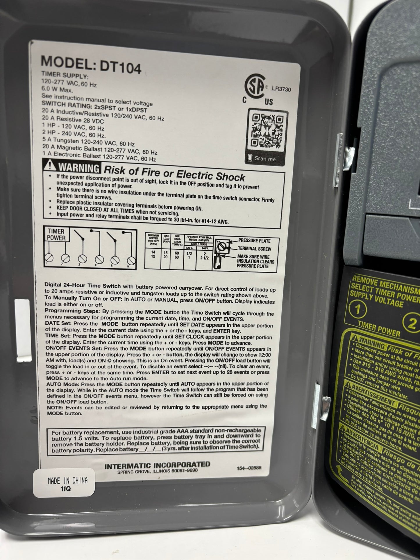 Intermatic ET8415CR Astronomic 7-Day 4-Circuit Electronic Control 120-277 VAC 4-SPST Outdoor Metal Enclosure