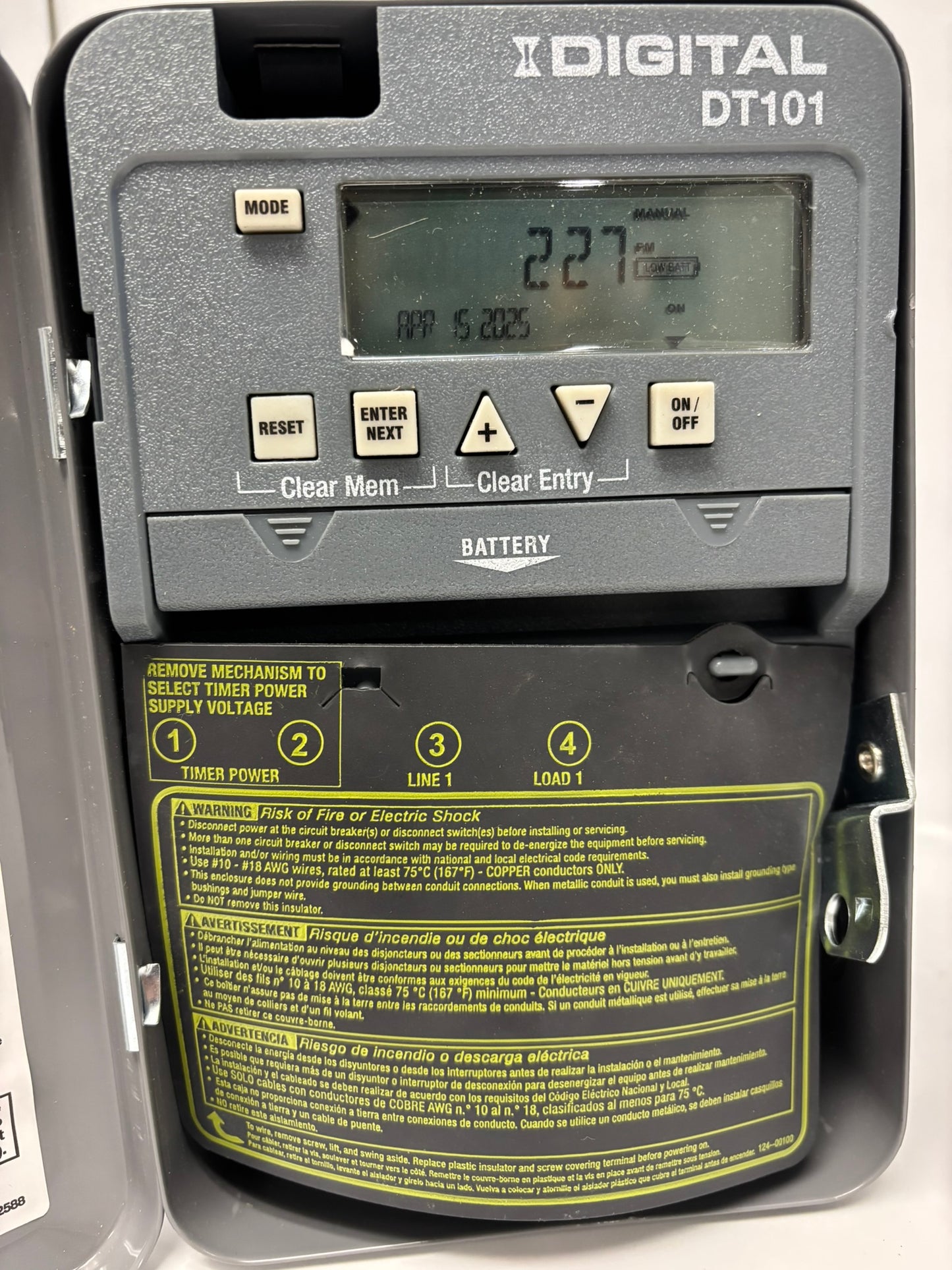 Intermatic ET8415CR Astronomic 7-Day 4-Circuit Electronic Control 120-277 VAC 4-SPST Outdoor Metal Enclosure
