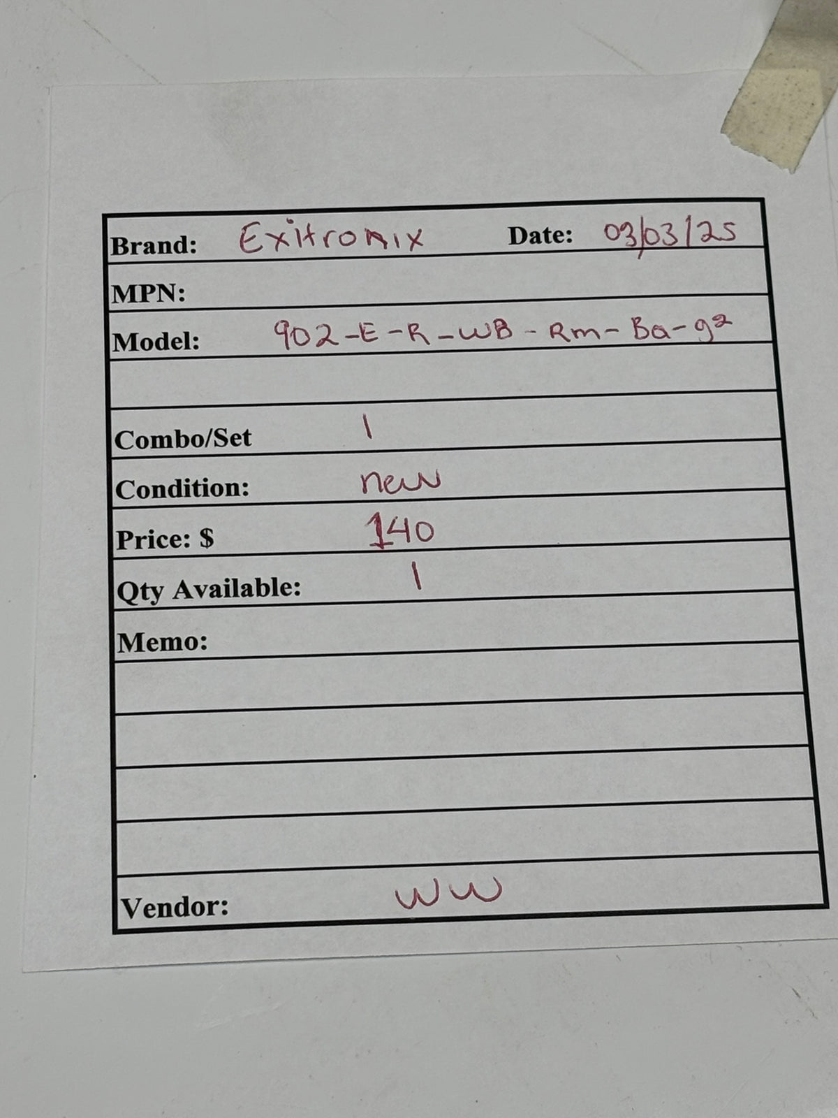 902ep Form Rcpp Exitronix 902E-R-WB-RM-BA-G2 Edge-Lit Exit Sign Mirror Panel – Help Resale