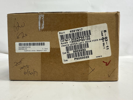 New Genuine Kyocera KM6030, KM8030 Upper Left Deck Feed Assembly 302KP93100