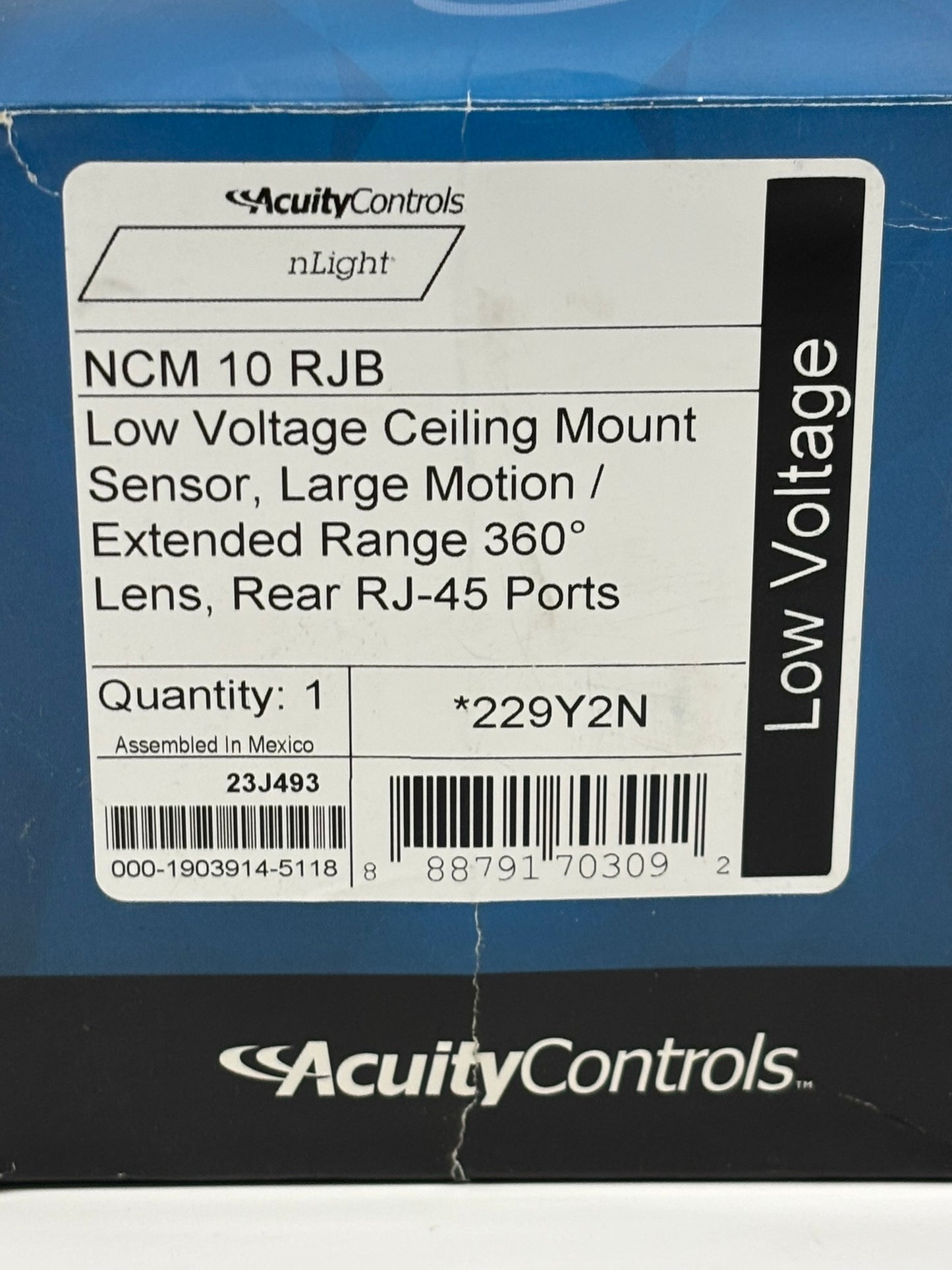 Acuity NCM 10 RJB Ceiling Mount Daylight Sensor Low Voltage Large Motion Extended Range