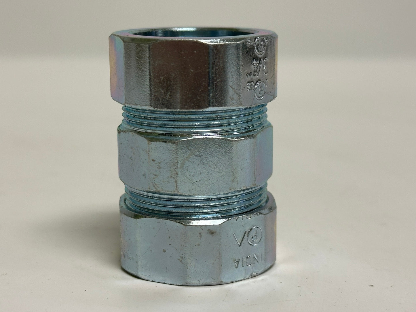 10 PK RACO 1823 Compression Coupling – Zinc, 3/4 in., for EMT Conduit