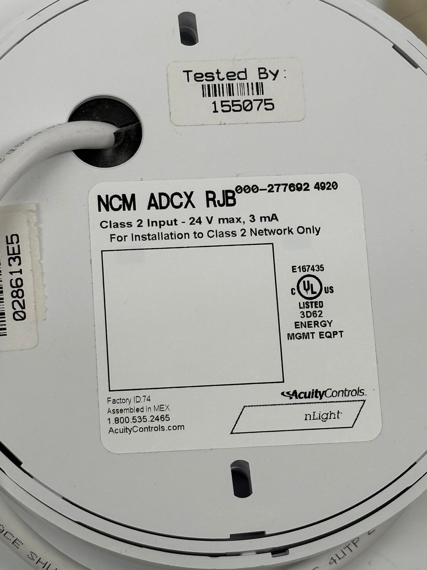 Acuity NCM ADCX RJB Sensorswitch Photosensor 15-24V Input 200fc