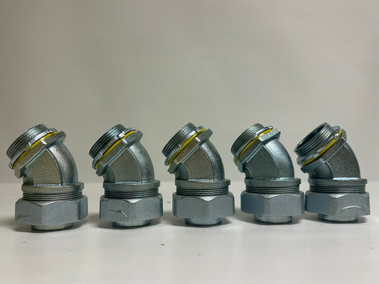 5 PK RACO 3446 Liquidtight Connector – 1/2 in., Straight, Zinc Die-Cast