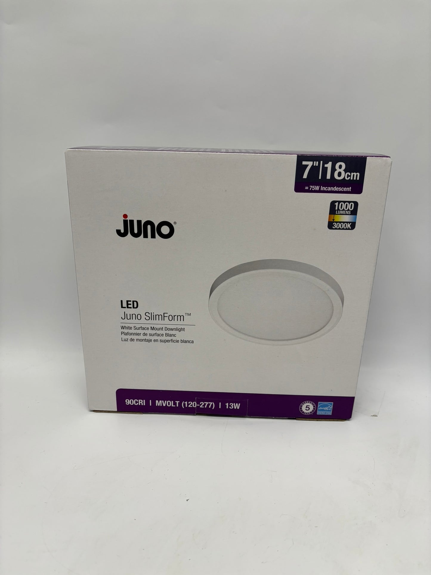 Juno SlimForm™ Round 7″ JSF Downlight (model JSF 7IN 10LM 30K)