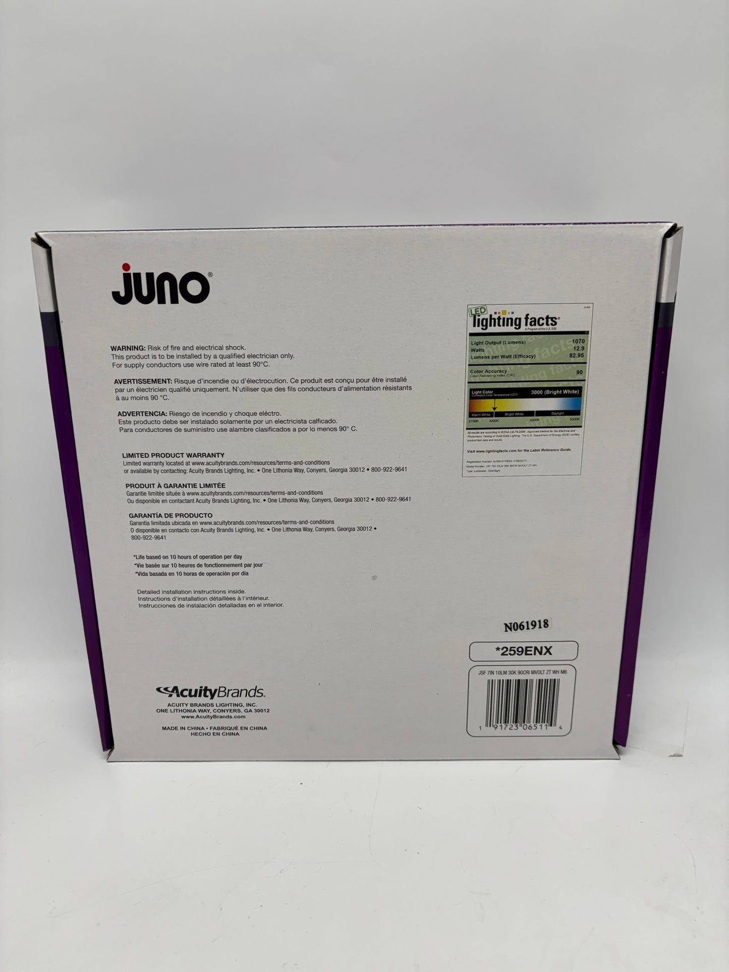 Juno SlimForm™ Round 7″ JSF Downlight (model JSF 7IN 10LM 30K)