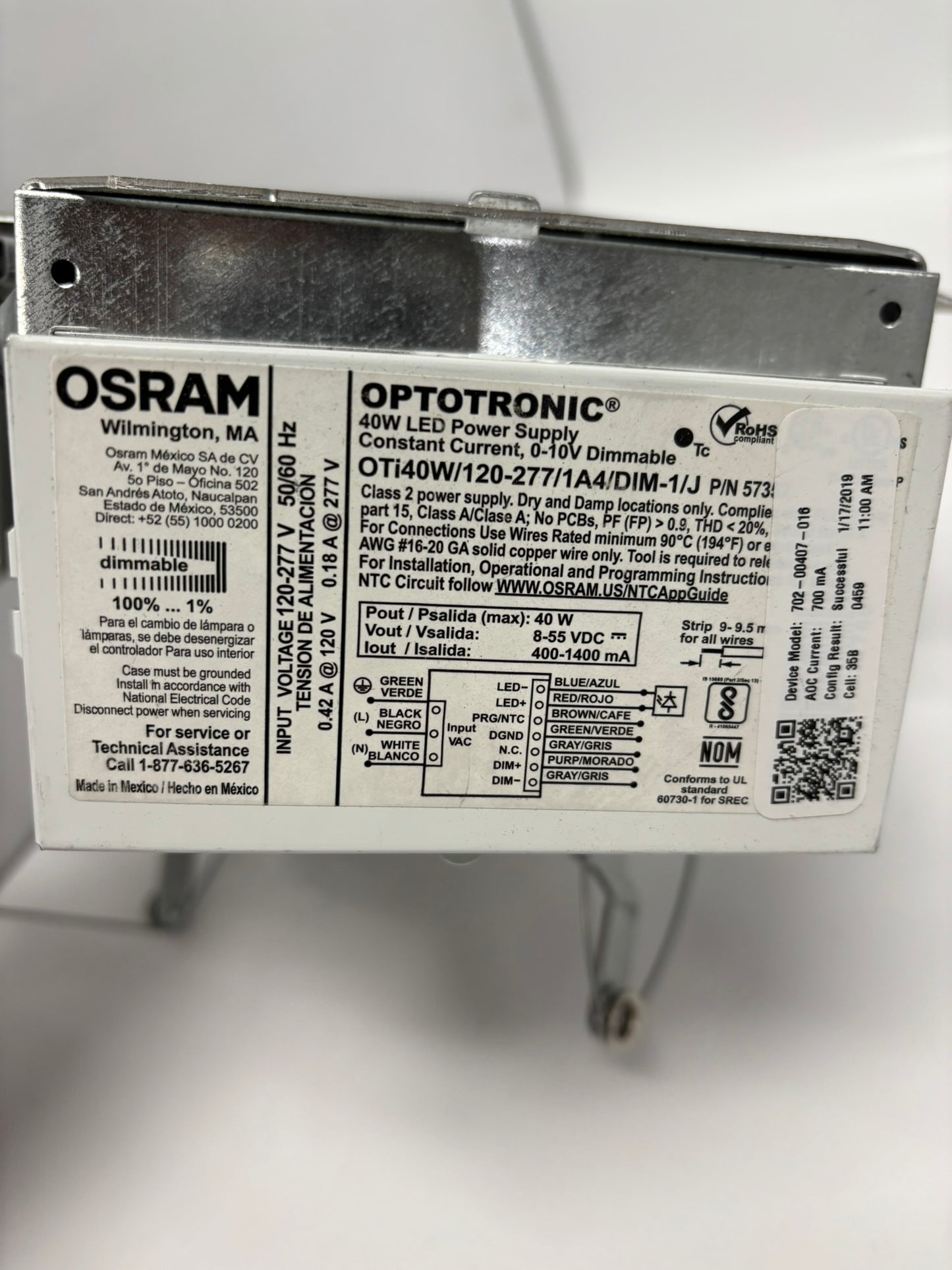 Lithonia Lighting LDN6 30/30 MVOLT EZ1 WL 40W LED Power Supply Constant Current 0-10V Dimmable