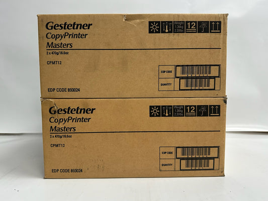 2 Open OEM Gestetner 5306L,CP5000 Master Rolls CPMT12, 893024 (4 rolls in total)