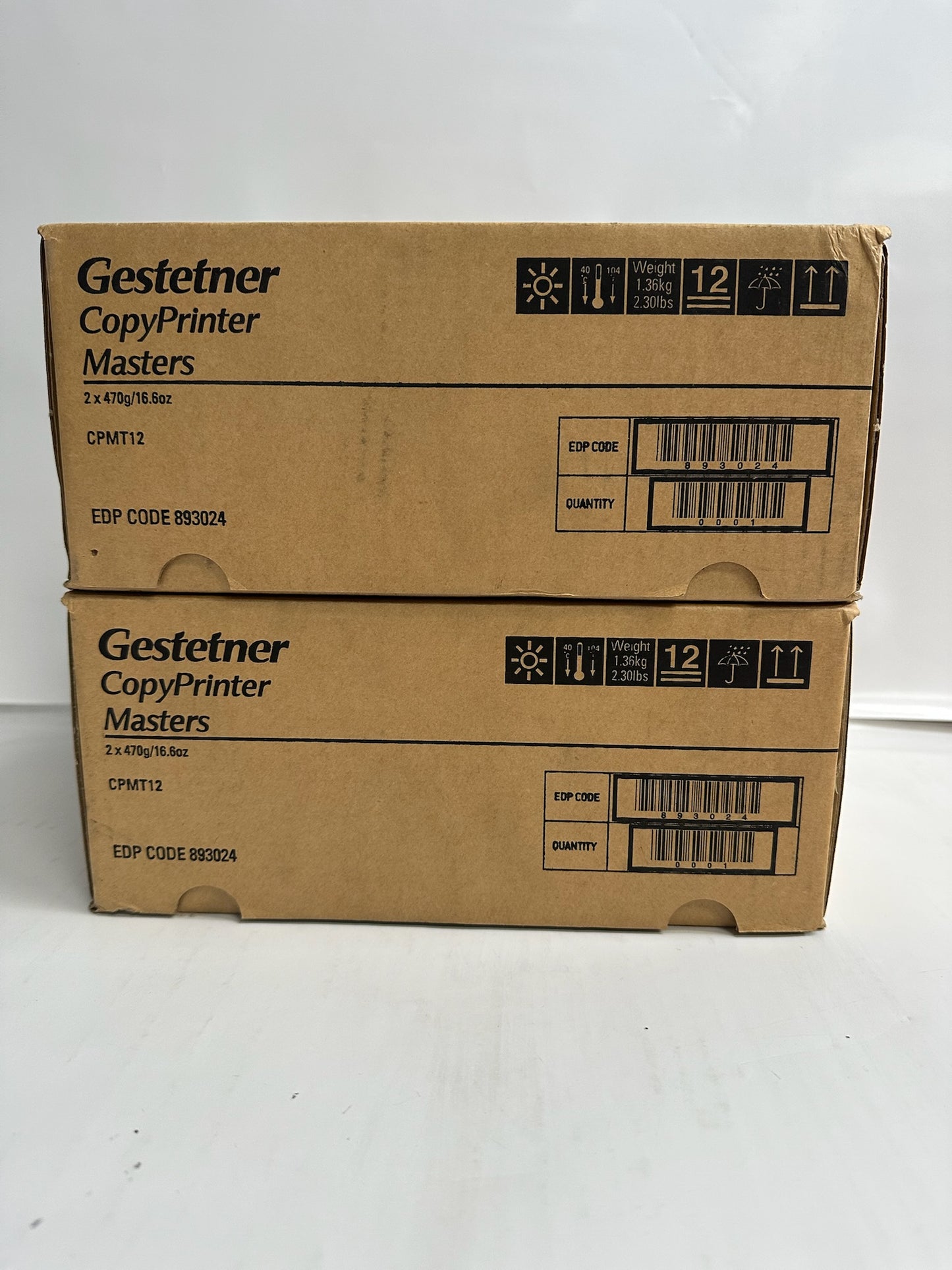 2 Open OEM Gestetner 5306L,CP5000 Master Rolls CPMT12, 893024 (4 rolls in total)