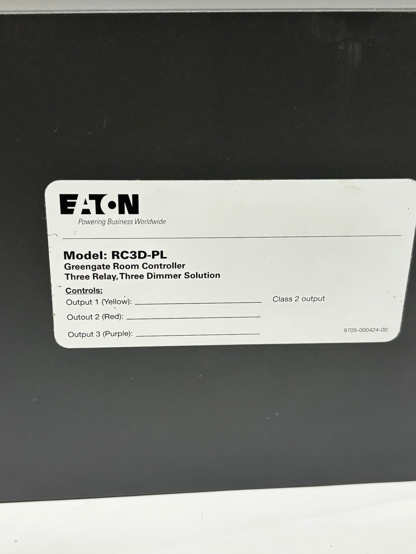 Eaton Greengate Room Controller 3 Relays 120-277 VAC RC30-PL