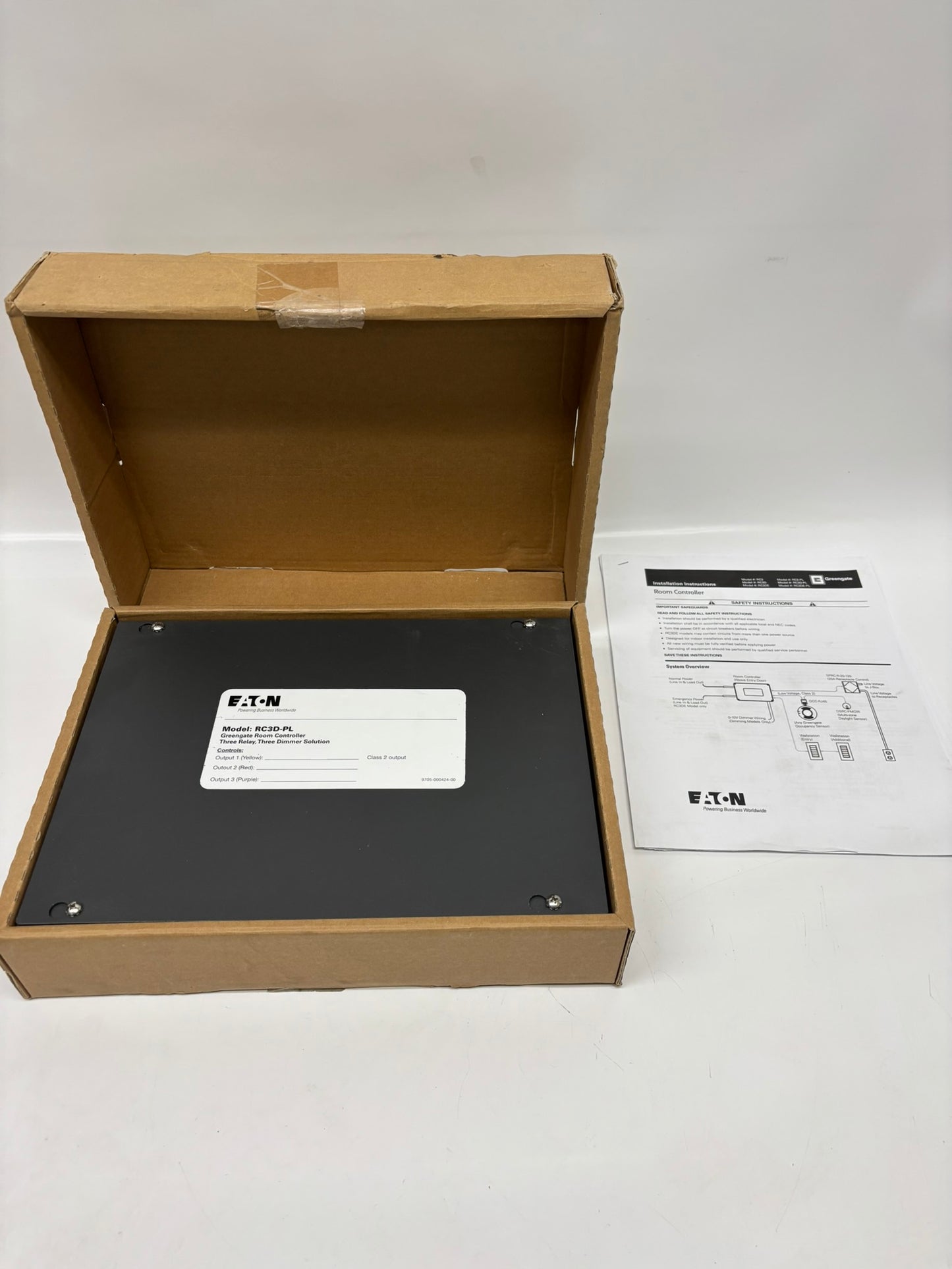 Eaton Greengate Room Controller 3 Relays 120-277 VAC RC30-PL
