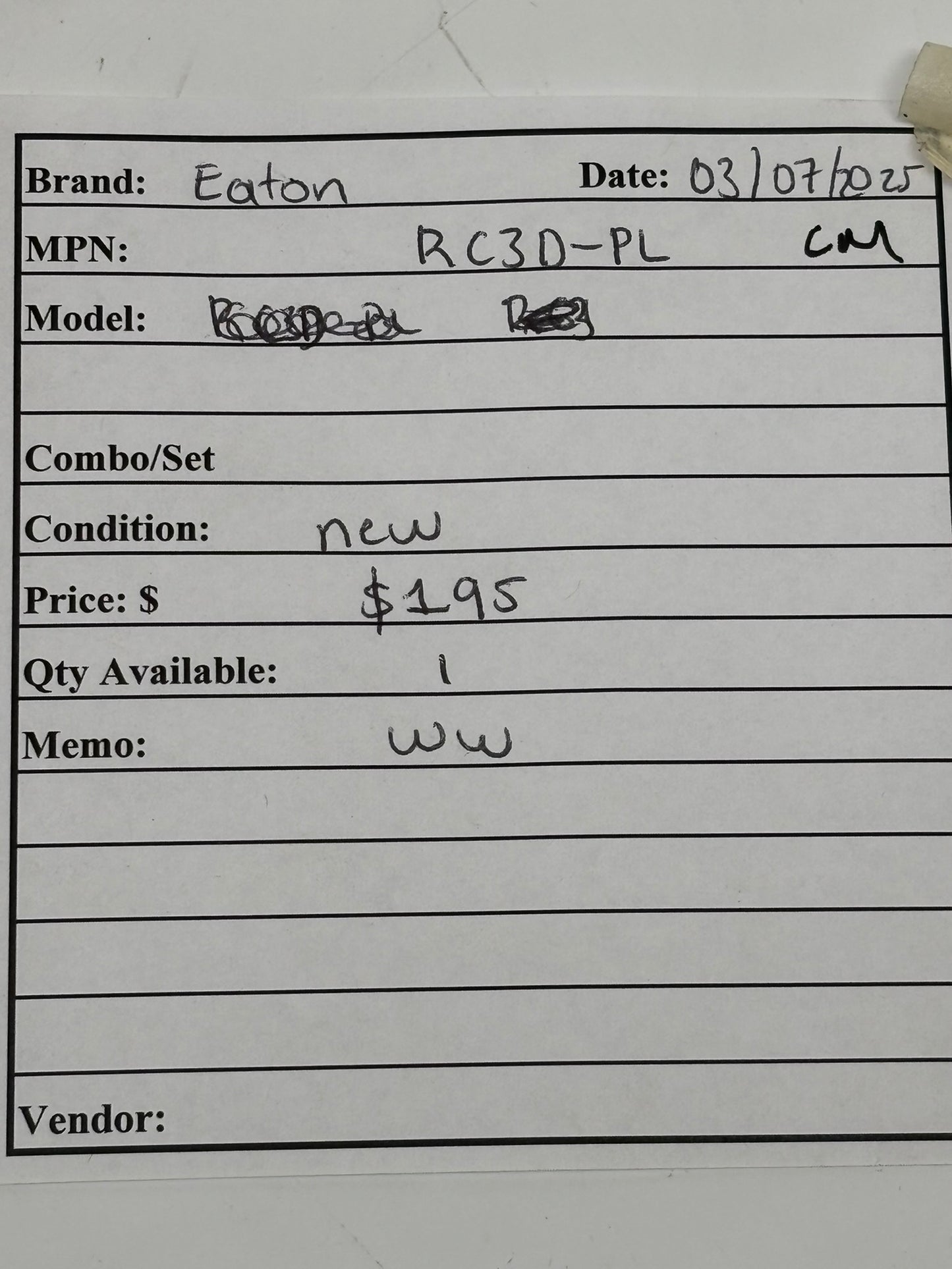 Eaton Greengate Room Controller 3 Relays 120-277 VAC RC30-PL