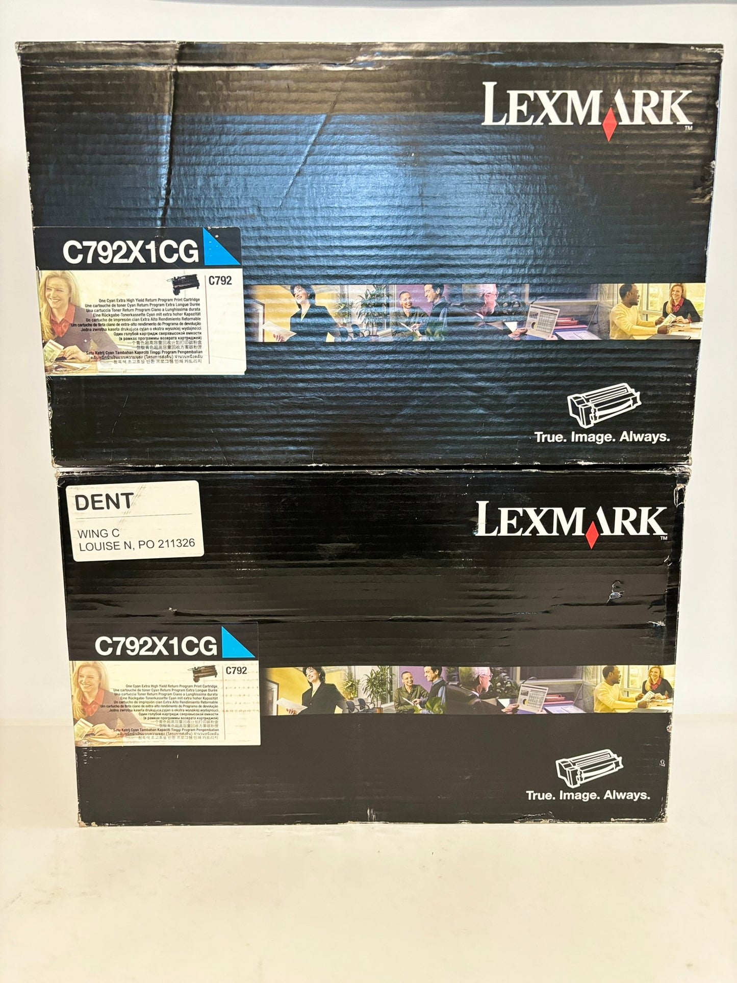 2 New OEM Lexmark C792 Cyan Extra High Yield Return Program Print Cartridge C792X1CG