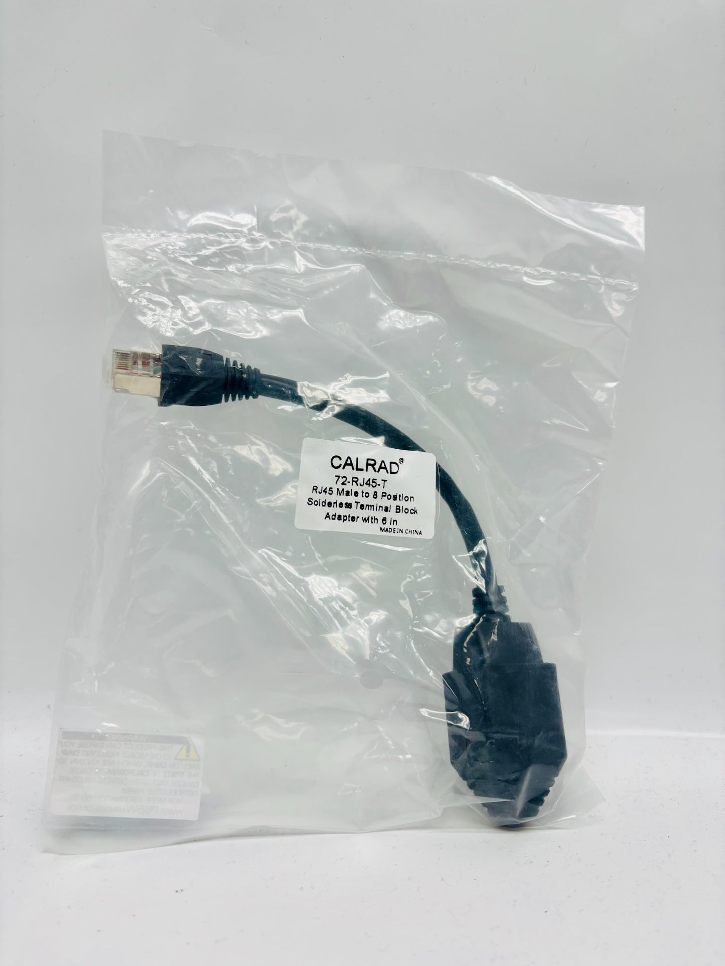 19Pk Calrad 72-RJ45-T RJ45 Male to 8-Position Terminal Block Adapter