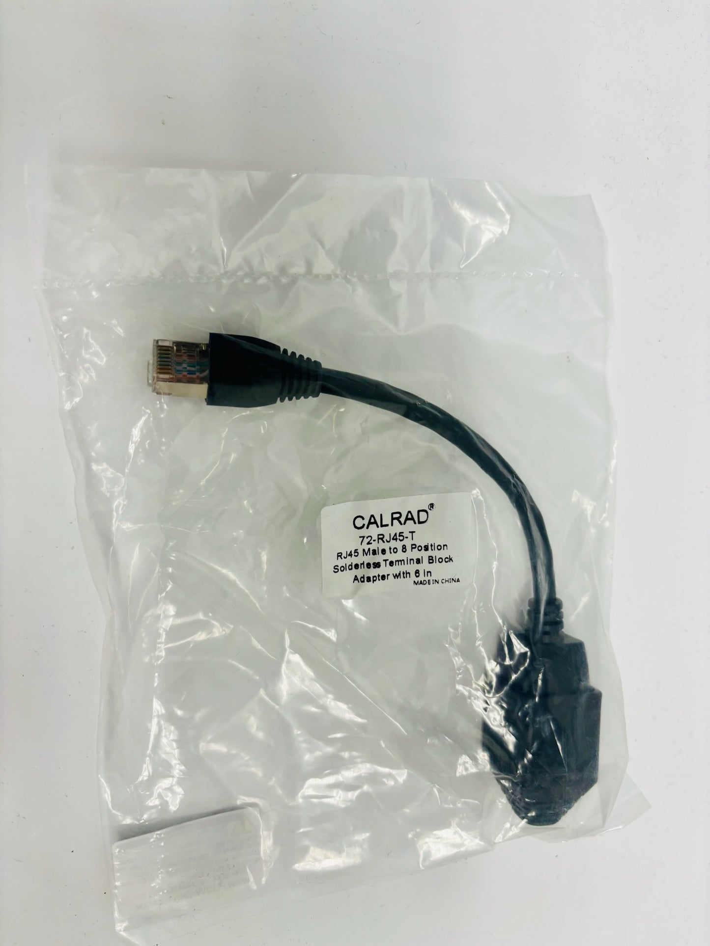 19Pk Calrad 72-RJ45-T RJ45 Male to 8-Position Terminal Block Adapter