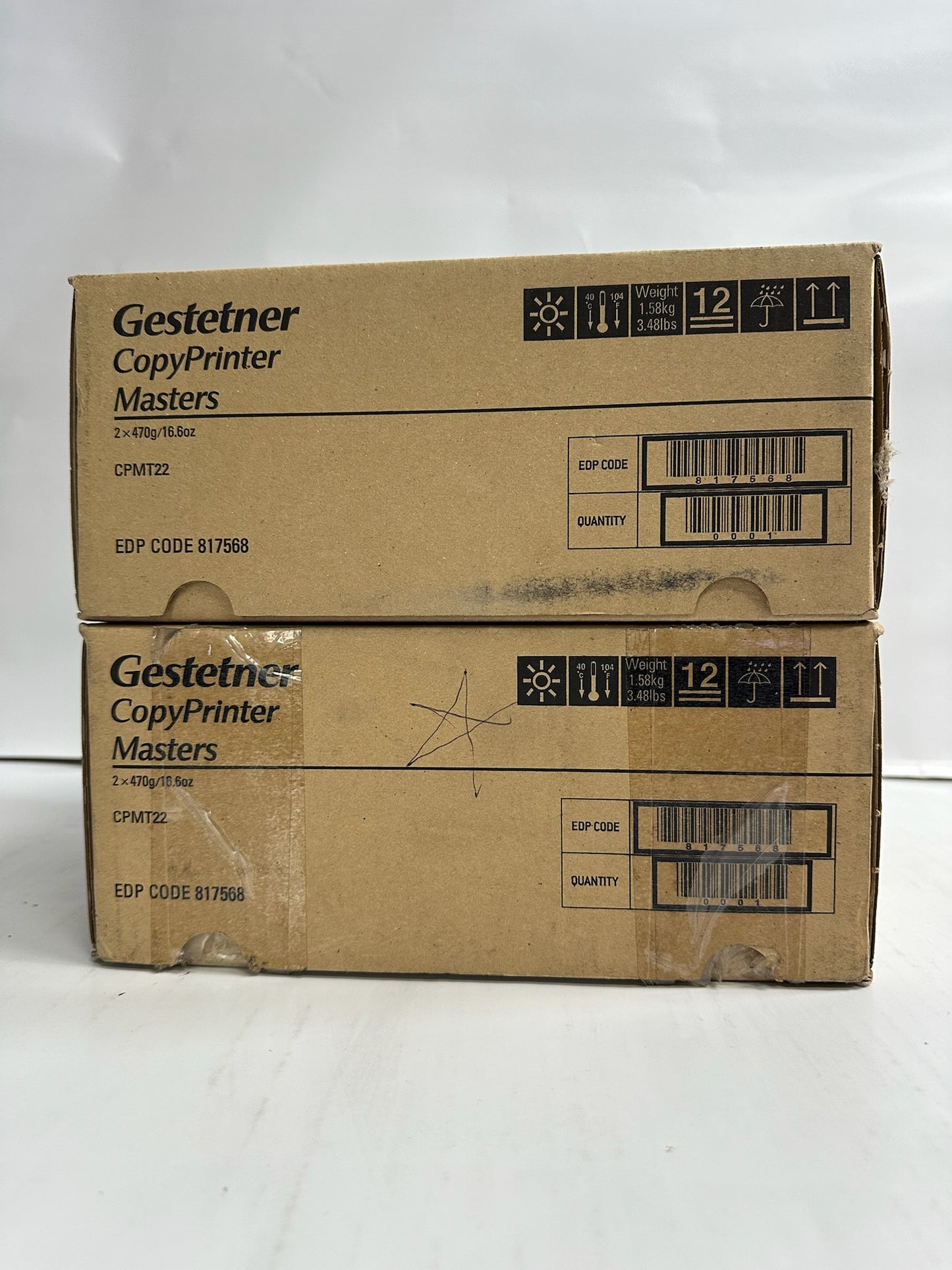2 New Genuine Gestetner CP-5306,CP-5306L,CP-5308L Master Rolls CPMT22, 89893