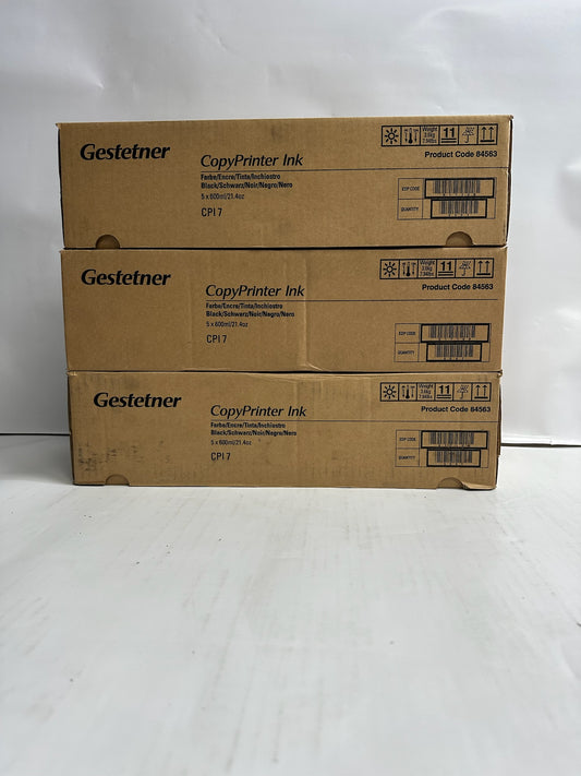 3 New Genuine Gestetner 5308L, CP5308L Black Ink Cartridge CPI7,84563 (15 ink in total)