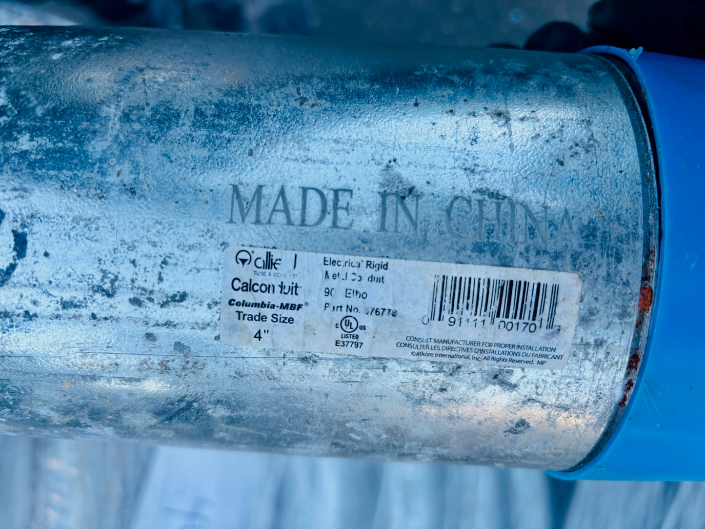 30 Pk Allied 4 Inch Rigid Steel Conduit 90 Degree Elbow at 18" Radius