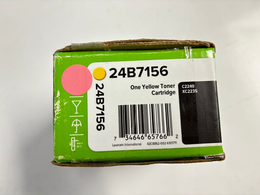 New OEM Lexmark C2240, XC2235 Yellow Toner Cartridge 24B7156 Same Day Shipping