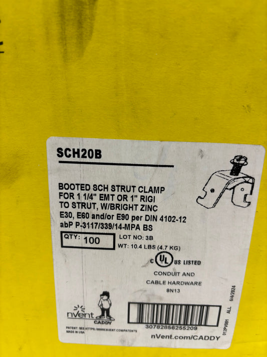 100-Pack Nvent Caddy SCH20B Booted SCH Strut Clamp for 1 1/4 EMT or 1 Rigi to Strut