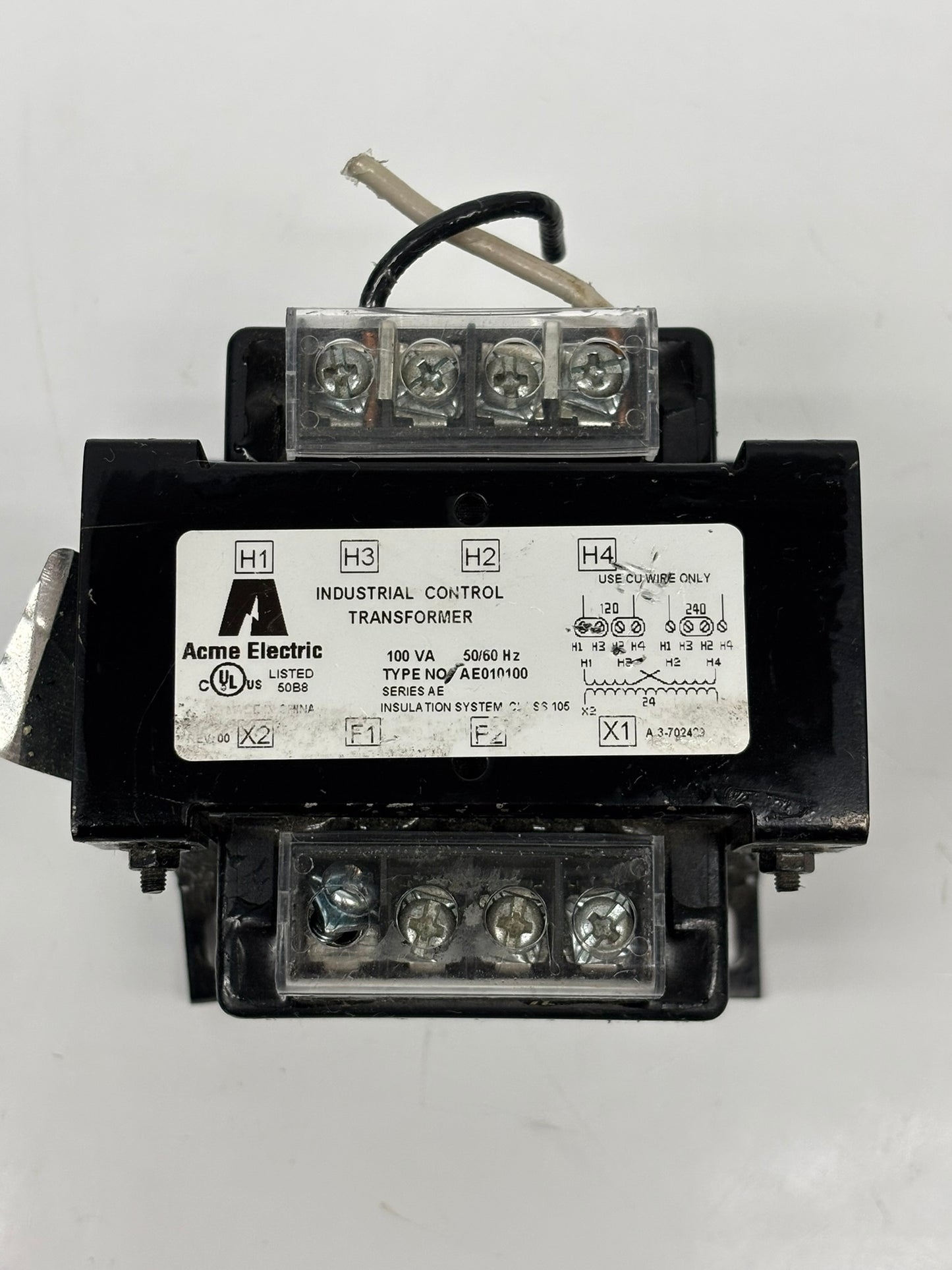 Acme Electric Corporation AE010100 EPOXY ENCAPSULATED CORE COIL INDUSTRIAL CONTROL TRANSFORMER, 120 X 240V
