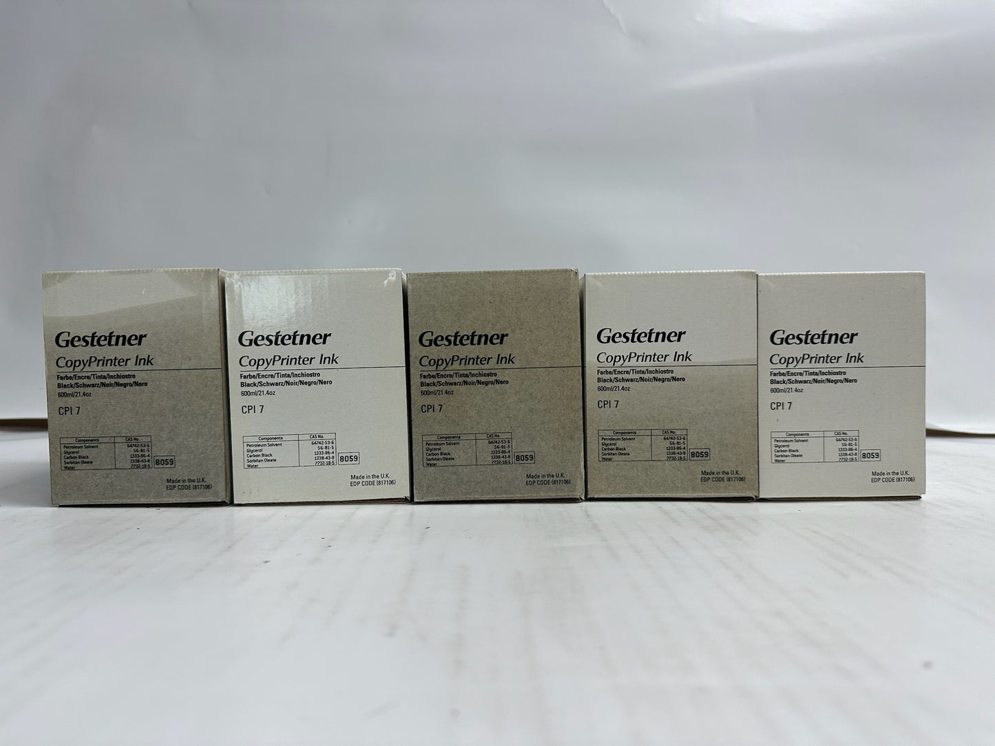 Cosmetic Genuine Gestetner 5308L,CP5308L Black Ink Cartridge CPI7, 84563 (5 inks in total)