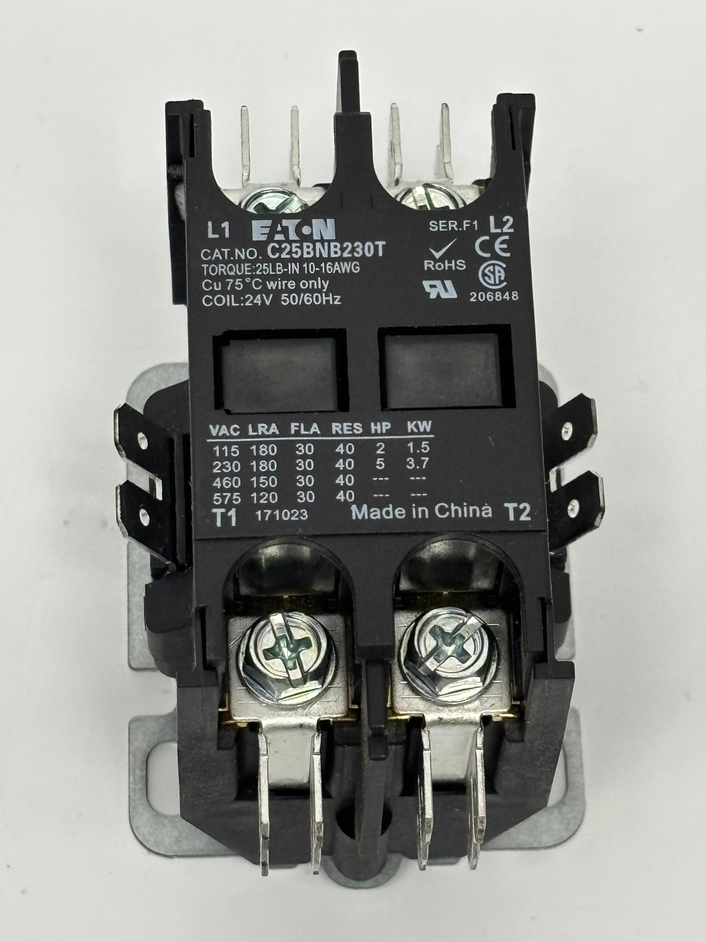 2 PACK Eaton C25BNB230T Non Reversing Definite Purpose Contactor 2 P 30A